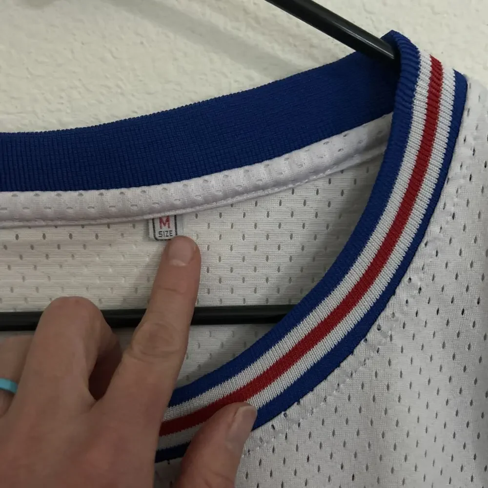 Vintage 90s Space Jam Tune Squad Bugs Bunny #1 Jersey White Red Blue Medium